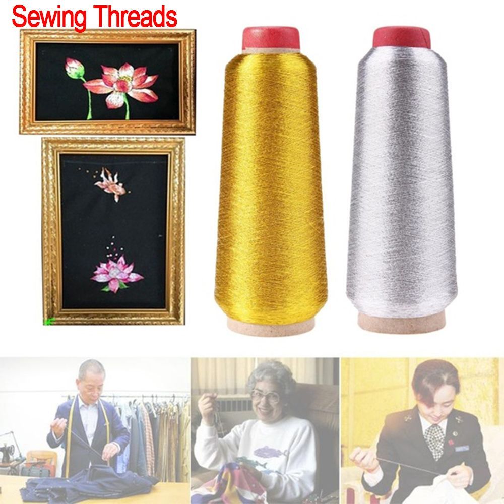 Sewing Thread In Textile - Benang bordir emas/perak benang jahit silang
