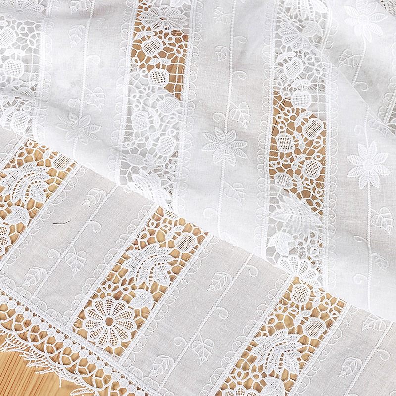 Sewing Thread In Textile - Kain Bordir Renda Rumbai Katun Baru