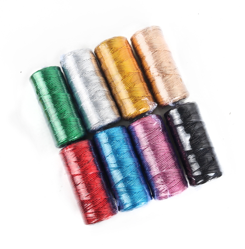 Tali senar Macrame emas dan pe - Sewing Thread In Textile ulasan dan harga